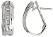 14k White Gold 5/8 (16mm) tall Earrings, w/ 0.25 Carat Baguette Diamonds