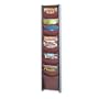 Safco 12-Pocket Wood Magazine Rack, 11.25 Inches Width x 48.75 Inches Height, Mahogany (4331MH)
