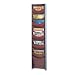 Safco 12-Pocket Wood Magazine Rack, 11.25 Inches Width x 48.75 Inches Height, Mahogany (4331MH)