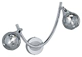 Trio-Leuchten 211870206 Wandleuchte inklusiv 2x G9/28W Eco mit Schalter, Ausführung Chrom, Smoke-Glas