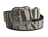 ARIAT Belt Western Carrie Rhinestone Matches FatBaby Boots 28 Womens Black Zebra Print