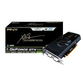 PNY XLR8 GeForce GTX 550 Ti 1024MB GDDR5 PCI-Express 2.0 DVI-I+DVI-I+HDMI mini Graphics Card VCGGTX550TXPB by