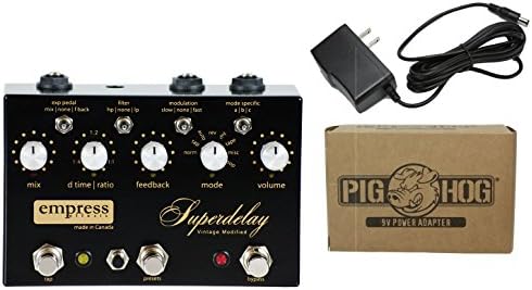 Empress Effects Superdelay Vintage Modified (230 volt) Power Bundle w/ 1 free Items: Item: Pig Hog 9v Power Adapter