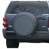29-30 Jeep Liberty Rigid Tire Cover (Plastic Face w  Black Vinyl Band) - Black... 