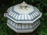 c1910 Keeling & Co Losol flow blue Pompadour tureen