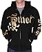 SMET by Christian Audigier Mens Cotton Zip-Up Hoodie Shirt Black Skull Crossbones New