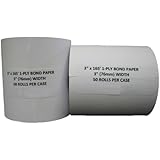 3" x 165' CASH REGISTER 1 PLY BOND PRINTER POS PAPER ROLL 50 ROLLS / CASE