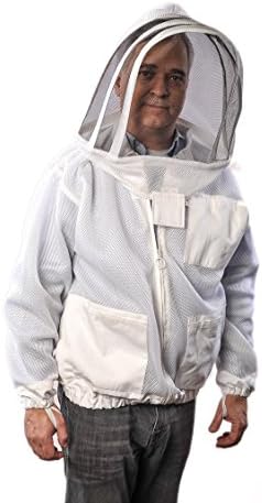 FOREST BEEKEEPING | PRO-BREEZE - VENTILATED BEEKEEPING JACKET | FENCING HOOD | BEEKEEPER JACKET | BEEKEEPING JACKETS (X-LARGE)