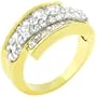 4.5 Carat (ct, cttw, ctw) Channel Set Round Cut 14k Gold Plate Cubic Zirconia CZ Journey Anniversary Ring (Size 5,6,7,8,9,10)
