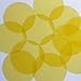 Round Vinyl Shape 60mm Yellow Go Go Transparent