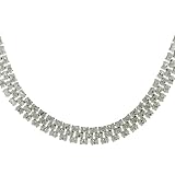 Sterling Silver Panther Style Cubic Zirconia Necklace by Charles Winston, 17"