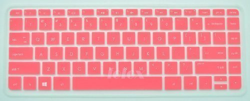 Folox® Anti Dust Keyboard Protective Cover Skin for HP Laptop Split X2 13-m110dx 13-m010dx 13-g110dx Envy 14-k001t 14-k002tx 14-k003tx 14-k020us 14-k010us 14-k027cl 14t-k100 14-f020us 14-f021nr 14-f027cl 14-e021tx 14-e022tx 14-e023tx 14-e024tx 14-e034tx 14-e035tx 14z-n100 TouchSmart 14 (Pink)