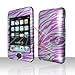 iPod Touch 2 Pink/Silver Zebra Design Protector Case Faceplate Cover