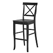 American Simplicity X-Back Barstool - Black [Set of 2]