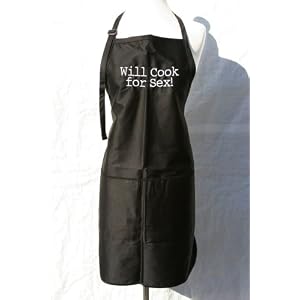 Black Will Cook for Sex Embroidered Apron