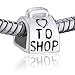 Pugster Love To Shop Bag Handbag Heart Bead Charms 925 Sterling Silver Jewelry Beads Fits Pandora Charms Bracelet