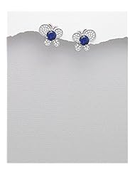Butterfly CZ Earrings In 92.5 Sterling Silver