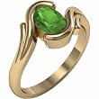 14K Yellow Gold Tsavorite (Green Garnet) Ring