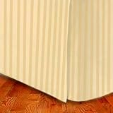MARRIKAS 300TC Egyptian Cotton QUEEN Bed Skirt GOLD Stripe