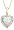 10k Yellow Gold, October Birthstone, Created-Opal and Diamond Heart Pendant