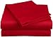 Elegance 250-Thread Count Cotton Rich Twin Extra Long Size Sheet Set, Red