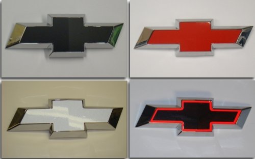 Rear Bowtie Emblem Overlay Decal - 2010-2013 Camaro LS, LT, RS, SS - (Color: Hot Pink)