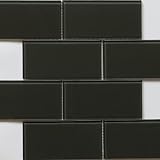 Glass Mosaic TILE for Bathroom, Kitchen, Backsplash, Wall - Blocco Series, Turtle Grey (Sample)