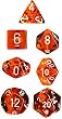Polyhedral 7-Die Translucent Dice Set - Orange (d4, d6, d8, d10, d12, d20 & d00)
