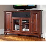 Crosley Furniture Cambridge 48 Inch Corner AroundSound TV Stand in Vintage Mahogany