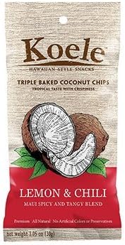 Koele Coconut Chips Lemon &amp; Chilli 30g (Pack of 24)