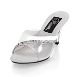 Belle-302 Slip On Sandal With Rhinestone Detail On Strap