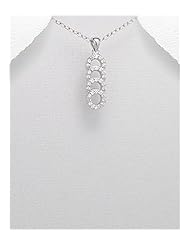 CZ Pendant Necklace In 92.5 Sterling Silver