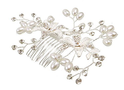 Wedding Pearls Flower Blossoms Rhinestones Decorative Hair Comb
Wedding Pearls Flower Blossoms Rhinestones Decorative Hair Comb
