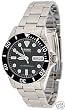 Seiko Men's 37mm Case Size Automatic Diver Watch with Black Bezel Model SKX023K2