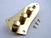 Prewired Jazz Bass Control Plate Gold