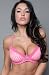 Betsey Johnson The Stocking Stripe Lightly Lined Demi Bra in Strawberry Flip,Intimates for Women