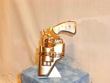 Desk Top Pistol Silver Effect Miniature Clock