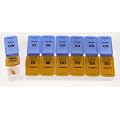 Pillendose Pillenbox Blau (Abends) / orange (Morgens) Tablettenbox Medi Box Medikamenten Dosierer 7 Tage Original Tiga-Med Qualit�t 1St�ck