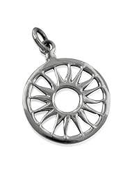 925 Silver Filigree Sun Medallion Pendant