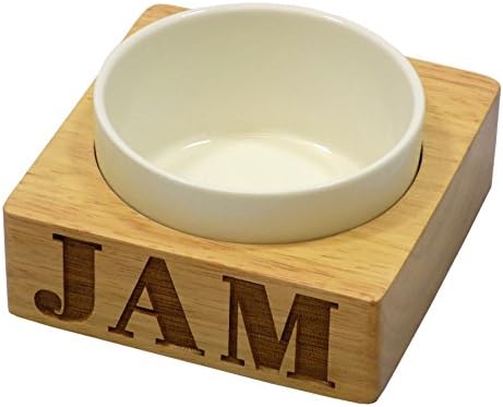 JAM BREAKFAST SERVING DISH PORCELAIN WOOD ENGRAVED 11CM X 11CM X 3.5CM