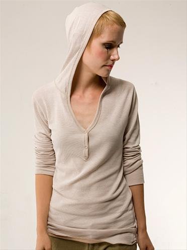 Alternative aa4436 Reversible Henley Hoodie