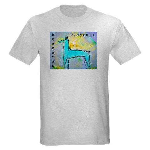 Doberman Pinscher Ash Grey T-shirt Pets Light T-shirt By Cafepress Picture