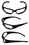 Chicago Foam Padded Sunglasses - Clear/Smoke/Yellow Tint All Three