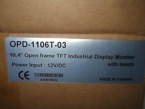1 Nib. Aplex Opd-1106T-03 10.4" Open Frame Tft Touch Screen Monitor (J1-5)