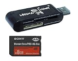 Sony Memory Stick PRO-HG Duo HX 8 GB Flash Memory Card With Universal 19-in-1 USB 2.0 Flash Memory Card Reader/Writer