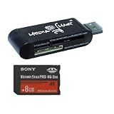 Sony Memory Stick PRO-HG Duo HX 8 GB Flash Memory Card With Universal 19-in-1 USB 2.0 Flash Memory Card Reader/Writer