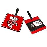 NIB Wisconsin Badgers NCAA PVC Golf Bag ID Tag