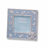 Blue Enamel Silver-plated 3x3 Photo Frame