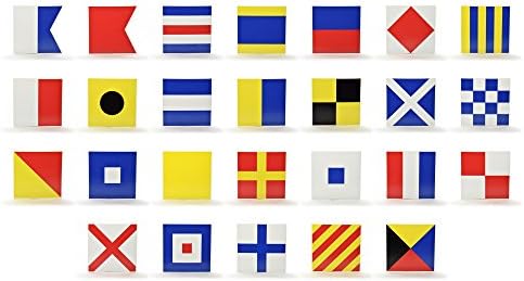 Signal Flag Stuff - Letter T Tango Boat Decal, 3 Inch Square, Single Sticker, Navy, Coast Guard, Sailing