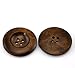 PEPPERLONELY Brand 20PC Dark Brown 4 Hole Scrapbooking Sewing Wood Buttons 35mm(1-3/8 Inch)